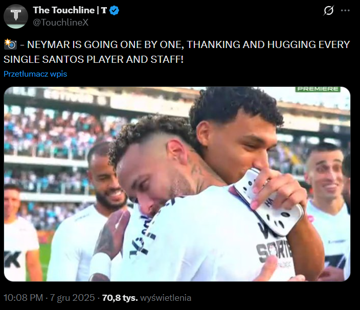 REAKCJA NEYMARA na utrzymanie Santosu w lidze!