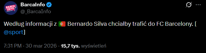 HIT! Ten piłkarz Manchesteru City CHCIAŁBY TRAFIĆ do Barcelony!