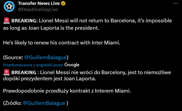 Nowe informacje w sprawie ''POWROTU'' Leo Messiego do Barcelony! Tym razem...