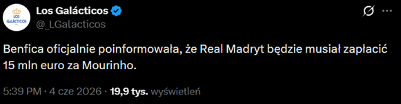 HIT! Benfica POTWIERDZA: Tyle Real będzie MUSIAŁ ZAPŁACIĆ za Jose Mourinho!