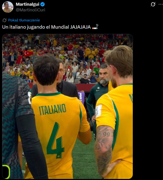 A JEDNAK! Mamy WŁOCHA w kadrze Australii - POJECHAŁ NA MŚ xD