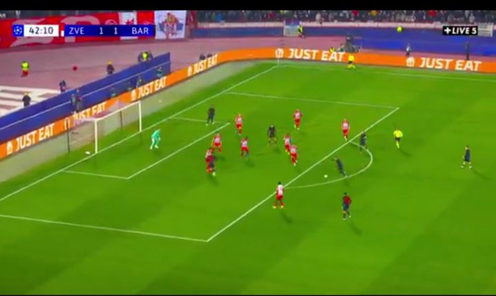 Lewandowski STRZELA GOLA z Crveną w LM! 1-2 [VIDEO]