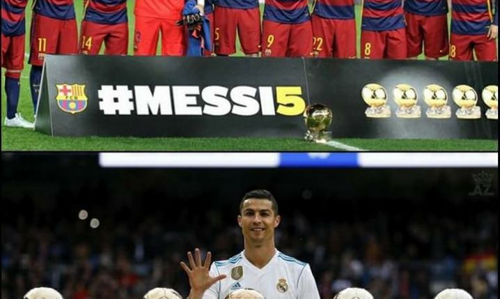 Różnica między prezentacją piątej ZP przez Ronaldo i Messiego xD