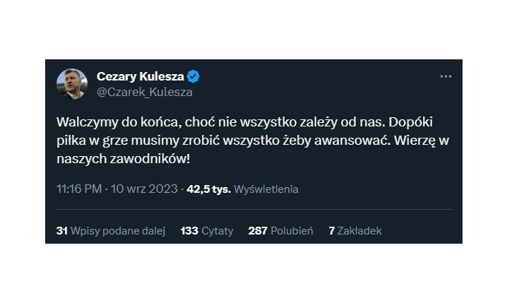 WIADOMOŚĆ Cezarego Kuleszy po meczu z Albanią!