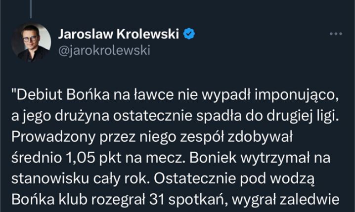 ODPOWIEDŹ Jarosława Królewskiego na zaczepkę Zbigniewa Bońka... :D