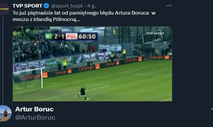 ODPOWIEDŹ Artura Boruca na post TVP Sport przypominający jego wpadkę!