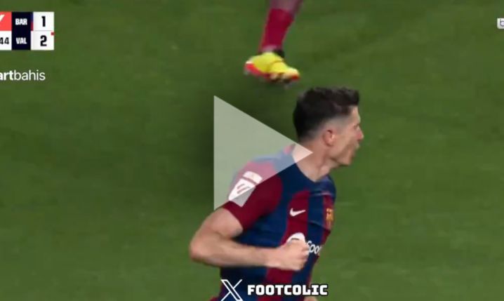 Lewandowski STRZELA GOLA na 2-2 z Valencią! [VIDEO]