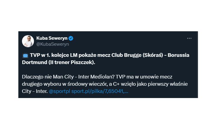 Wiadomo, który mecz LIGI MISTRZÓW pokaże TVP!