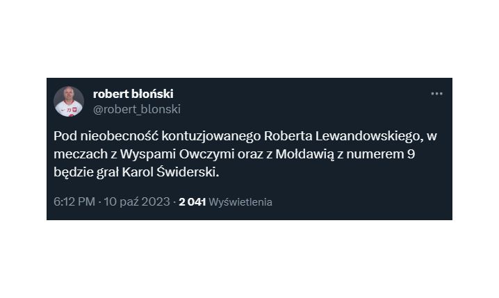 Oto NOWA ''9'' reprezentacji Polski pod nieobecność Lewego!