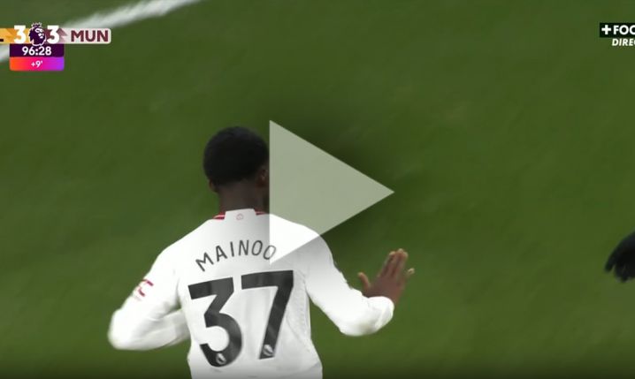 FENOMENALNY gol Mainoo na 4-3 z Wolves w 97 minucie!!! [VIDEO]