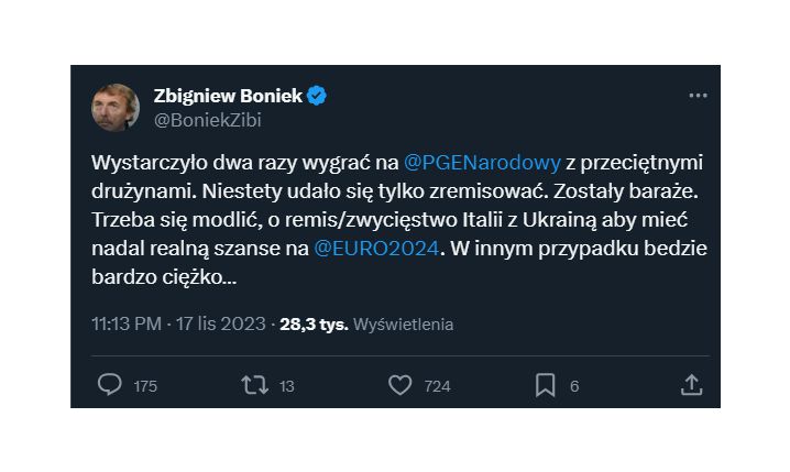 WPIS Zbigniewa Bońka po meczu Polski...