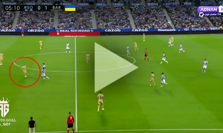 Fatalny błąd De Jonga i Isak strzela na 1-1 z Barcą! [VIDEO]