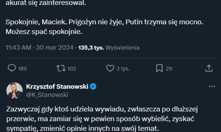 Krzysztof Stanowski OSTRO o Macieju Rybusie!