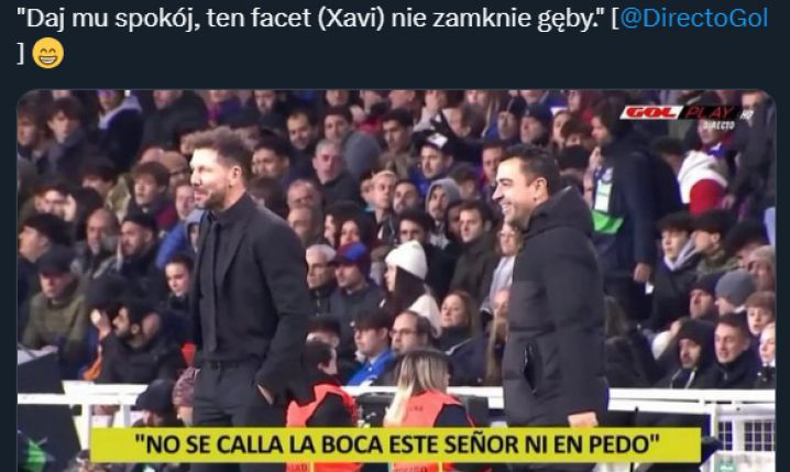 SŁOWA Simeone po tym, jak sędzia dał żółtą kartkę Xaviemu... :D