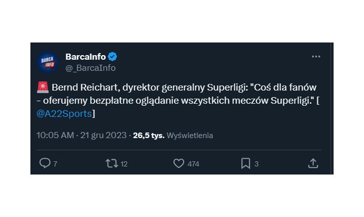 Dyrektor Superligi ma dobre wieści dla wszystkich kibiców!