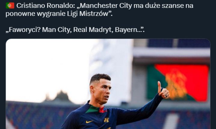 FAWORYCI do wygrania Ligi Mistrzów według Cristiano Ronaldo!