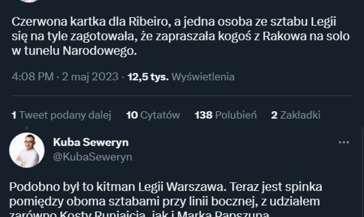 SPINA po czerwonej kartce zawodnika Legii Warszawa!