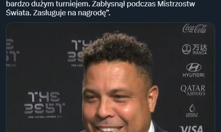 Ronaldo Nazario wskazał FAWORYTA do wygrania FIFA The Best!