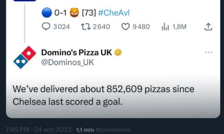 ODPOWIEDŹ pizzerii pod wpisem Chelsea... xD