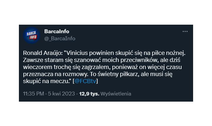 SŁOWA Araujo nt. zachowania Viniciusa!