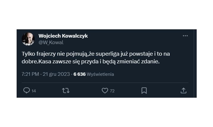 Wojciech Kowalczyk nt. powstania Superligi!