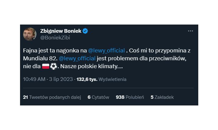 Zbigniew Boniek o nagonce na Lewandowskiego...