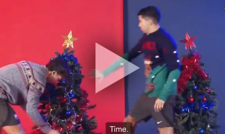 Joao Cancelo i Joao Felix stroją choinki i nagle... XD [VIDEO]