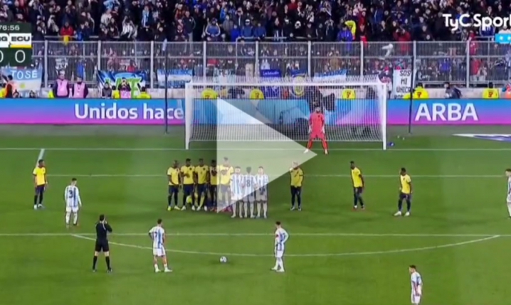 Leo Messi strzela GOLA z rzutu wolnego! [VIDEO]