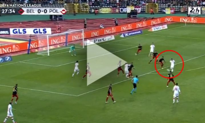 CUDOWNA AKCJA Polaków i Lewy strzela gola Belgii! 0-1 [VIDEO]