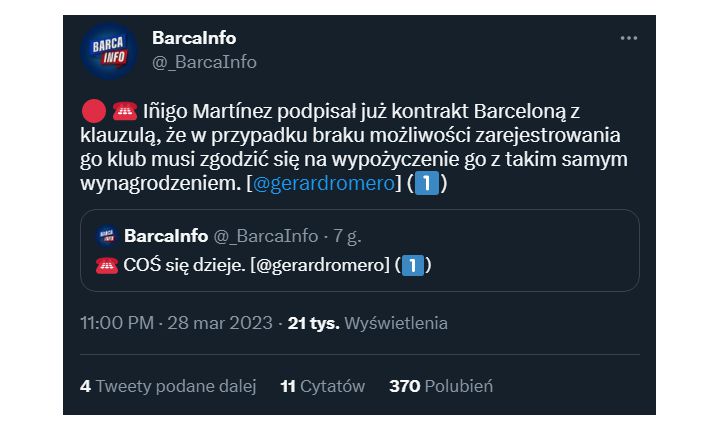 DZIEJE SIĘ! BARCELONA ŚCIĄGA NOWEGO ZAWODNIKA!