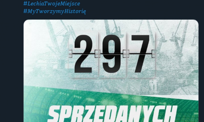 LICZBA sprzedanych karnetów przez Lechię Gdańsk... :D