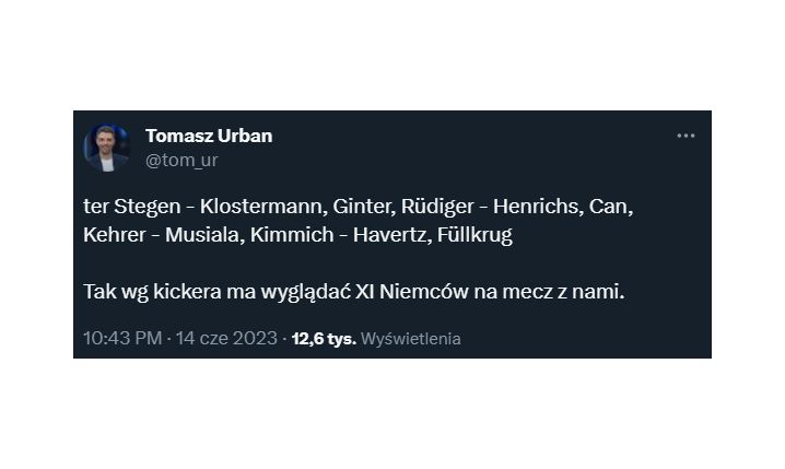 Tak ma wyglądać XI NIEMCÓW na mecz z Polską!