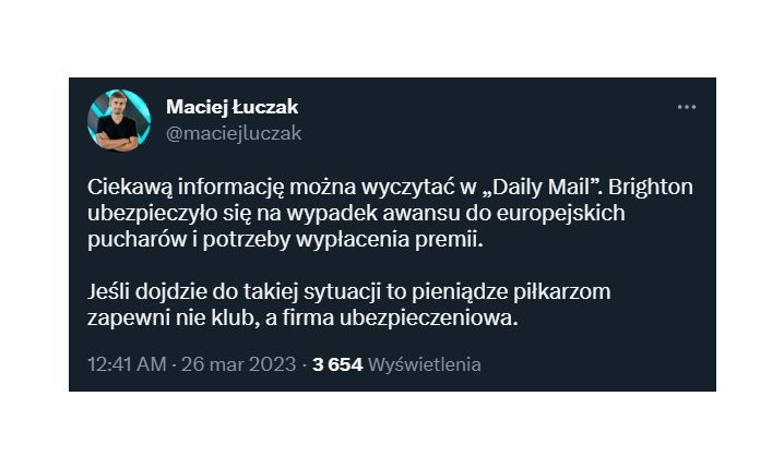 HIT! Tak Brighton się ubezpieczyło na wypadek awansu do europejskich pucharów!