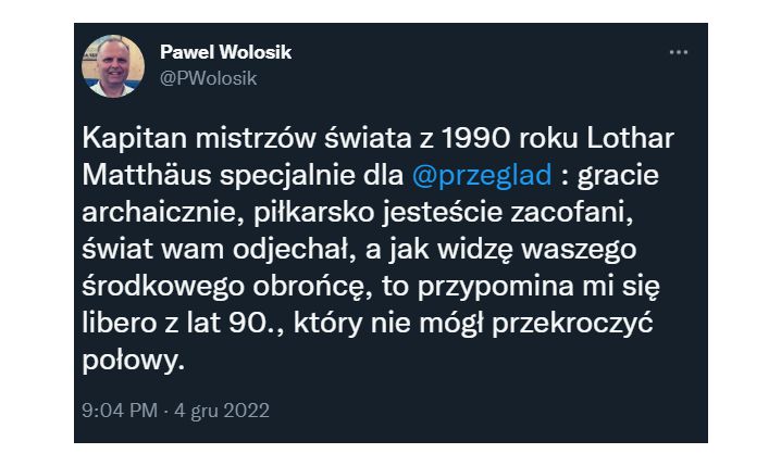 Lothar Matthäus BRUTALNIE o grze polskiej reprezentacji...