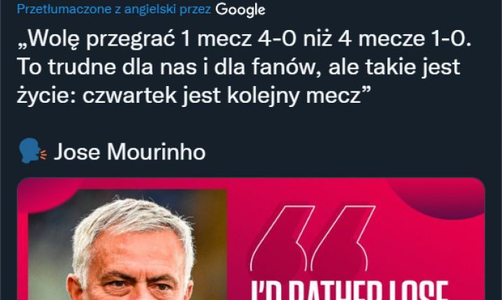 SŁOWA Jose Mourinho po porażce 0-4 z Udinese!