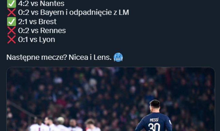 WYNIKI ostatnich 10 meczów PSG...