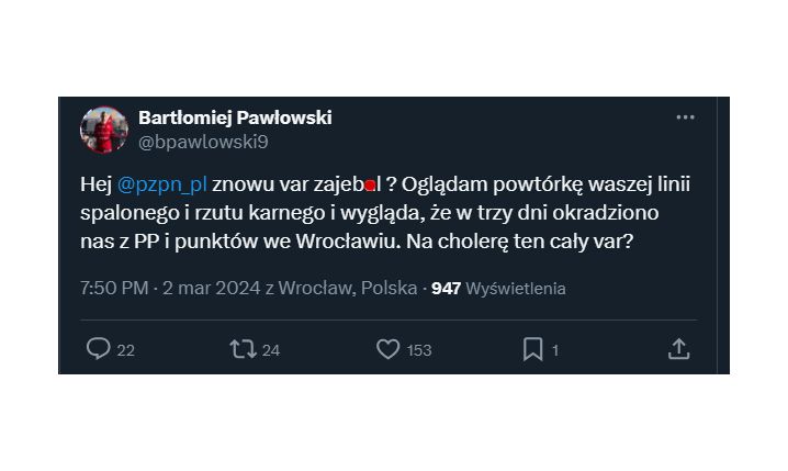 MOCNY WPIS Bartłomieja Pawłowskiego po meczu ze Śląskiem!