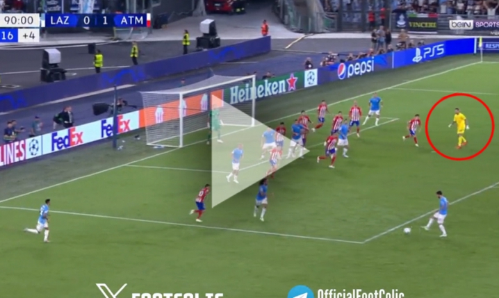 HIT! Bramkarz Lazio strzela gola na 1-1 z Atletico w LM!!!! [VIDEO]