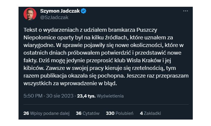 Szymon Jadczak ZABRAŁ GŁOS ws. ostatniej afery!