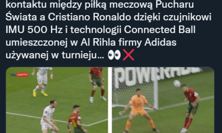 Ronaldo dotknął piłkę? CZUJNIKI w piłce ostatecznie wyjaśniają!