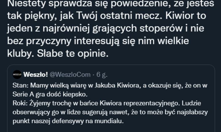 Kiwior gra słabo w lidze? Ekspert od Serie A wyjaśnia...