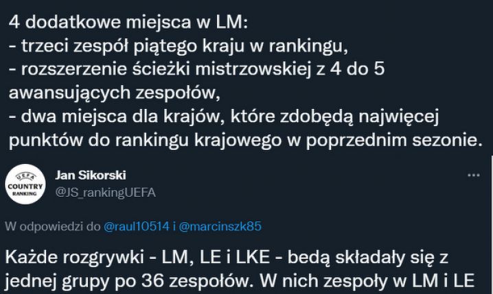 Tak dokładnie będą wyglądać rozgrywki LM od sezonu 2024/25...