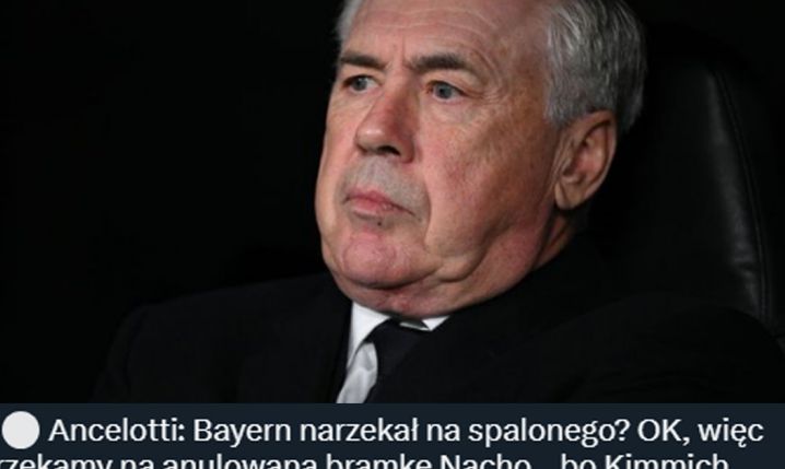 Ancelotti NARZEKA na decyzję sędziego po meczu z Bayernem