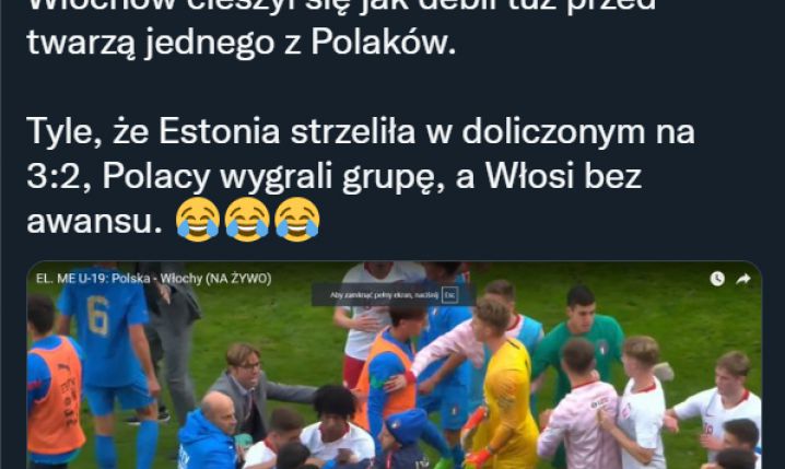 SYTUACJA w końcówce meczu U19 Włochy - Polska... xD