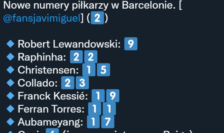 NOWE NUMERY piłkarzy w Barcelonie!