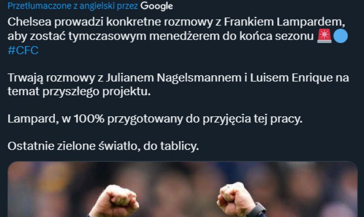 CHELSEA BLISKO ZAKONTRAKTOWANIA TRENERA! ZASKAKUJĄCY WYBÓR!