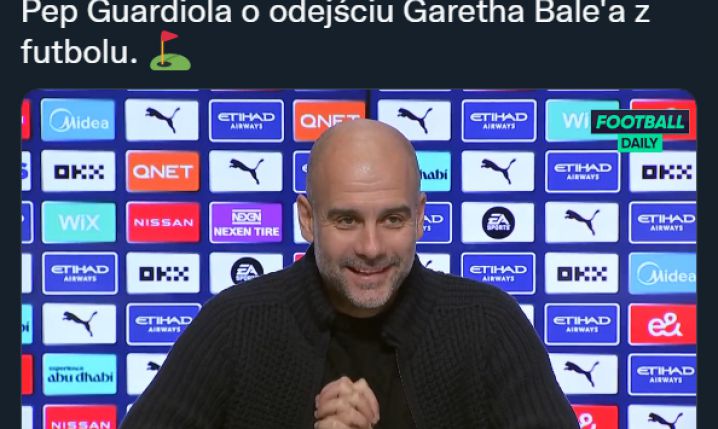 Pep Guardiola o zakończeniu piłkarskiej kariery przez Bale'a! xD