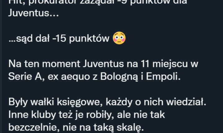 BARDZO SUROWA kara dla Juventusu!