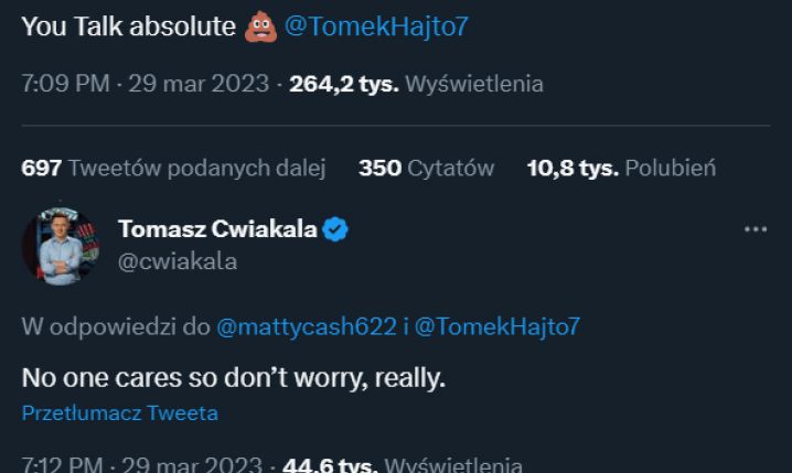 TWEET Matty'ego Casha nt. Tomasza Hajto... xD