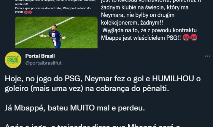 TAKIE TWEETY polajkował Neymar po meczu!